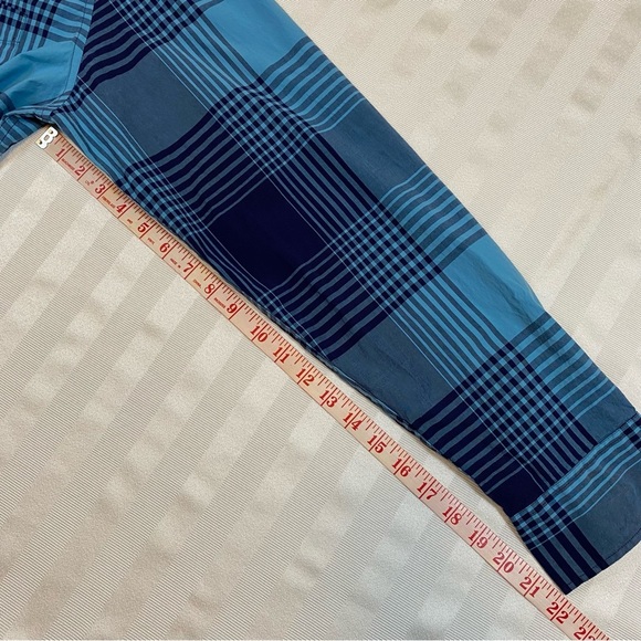 J. Crew Secret Wash Shirting Slim Button Down Plaid Shirt XXL Blue Stretch NWT - Picture 11 of 15